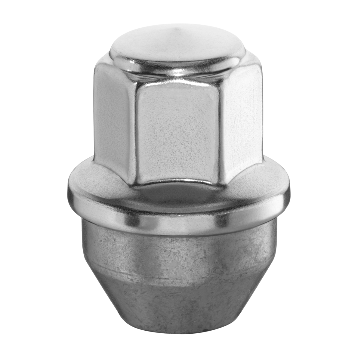 Dado ruota aperto passo M12X1,5 ch 19 sede conica 60° h 25 mm nero cod. D14-ZNNI Dado ruota aperto passo M12X1,5 ch 19 sede conica 60° h 25 mm nero cod. D14-ZNNI